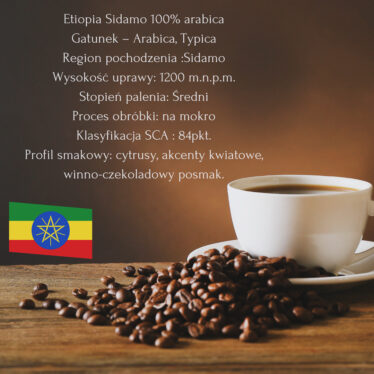Kawa ziarnista Etiopia Sidamo